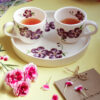 Violets cramic Coffee and tea Set